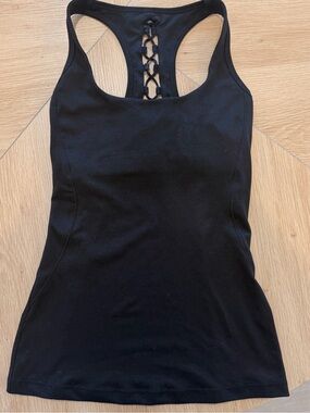 Capezio Black Lace-Up Racerback Tank